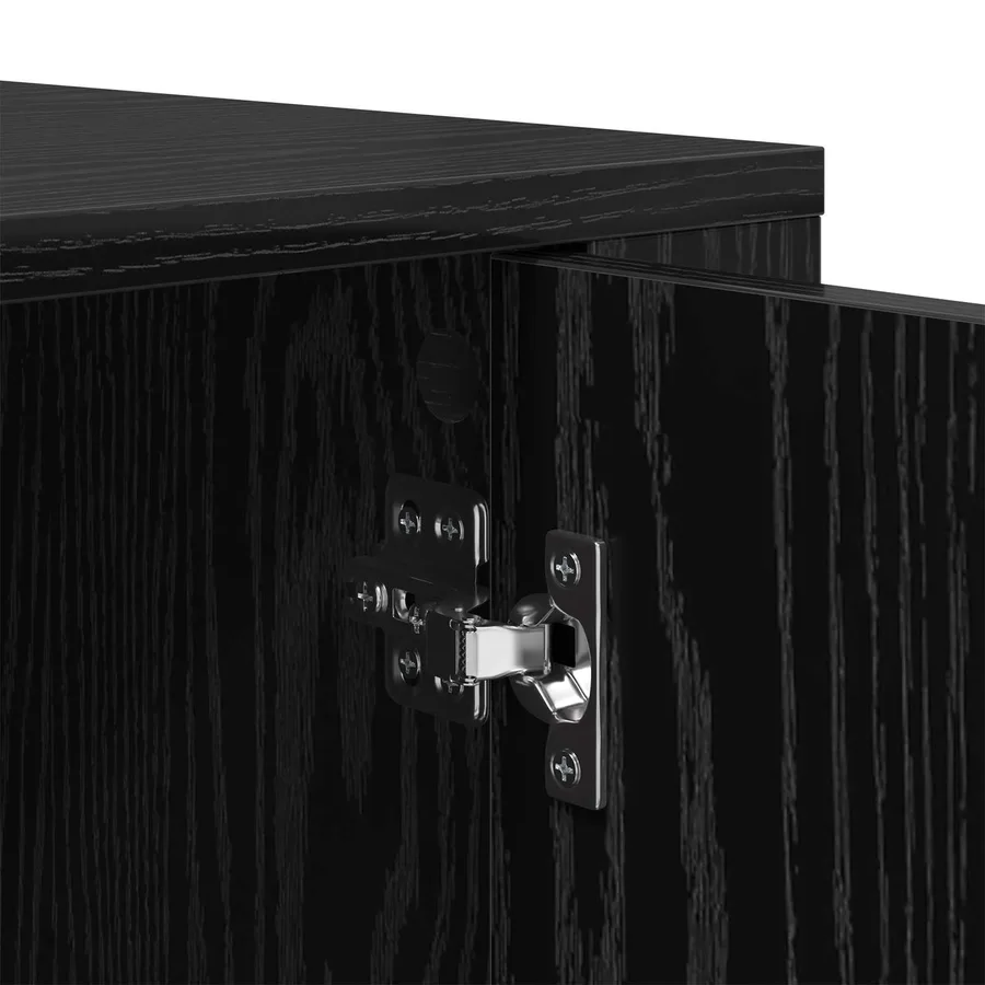 Buffet Chêne noir 40 x 33 x 70 cm Bois d'ingénierie - 9