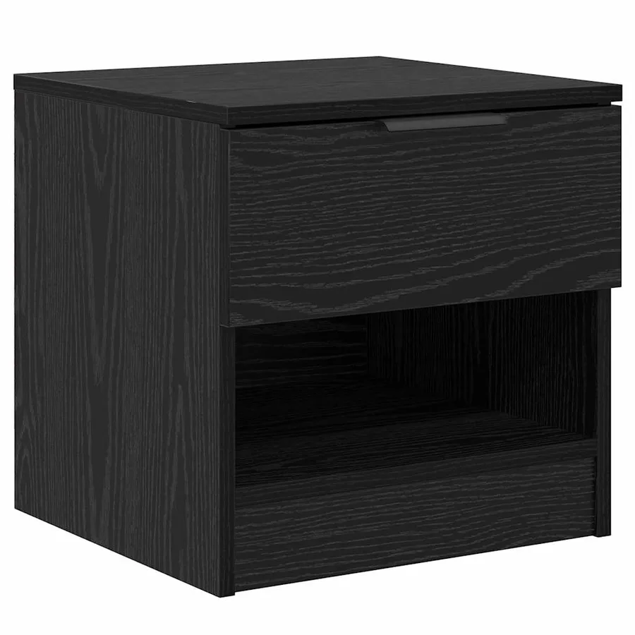 Armoire de lit avec tiroir 2 pcs Chêne noir 40 x 39 x 40cm - 6