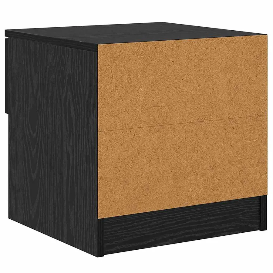 Armoire de lit avec tiroir 2 pcs Chêne noir 40 x 39 x 40cm - 9