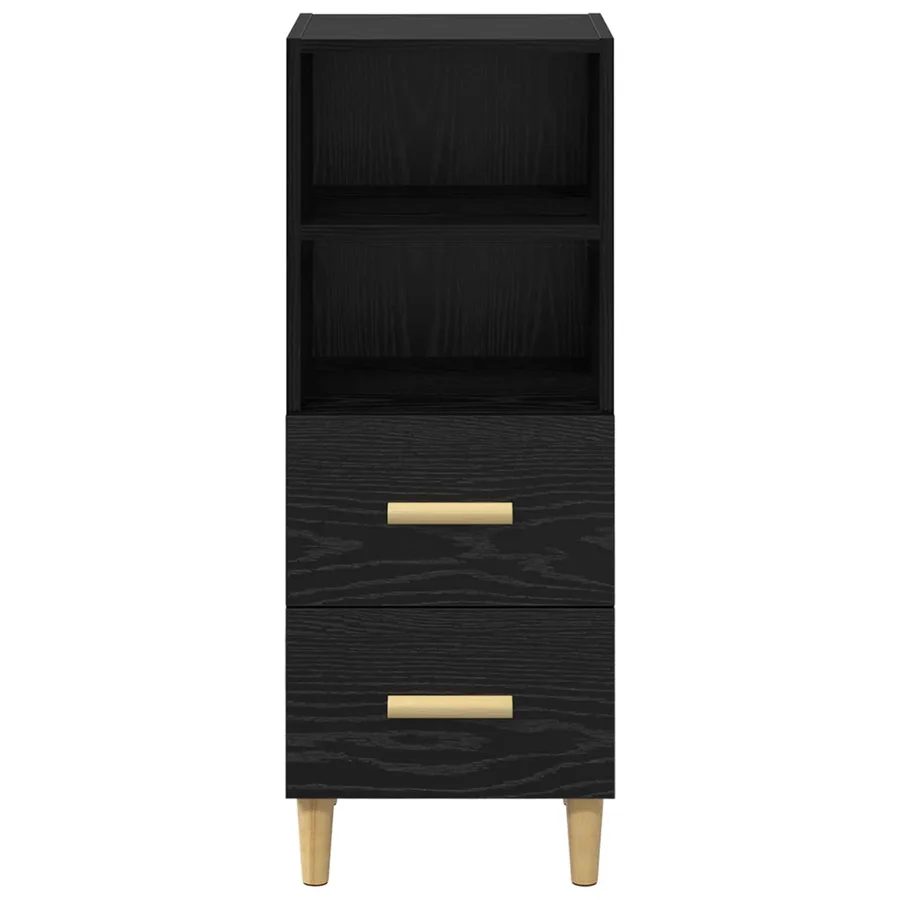 Buffet Chêne noir 34 x 34,5 x 90 cm Bois d'ingénierie - 6
