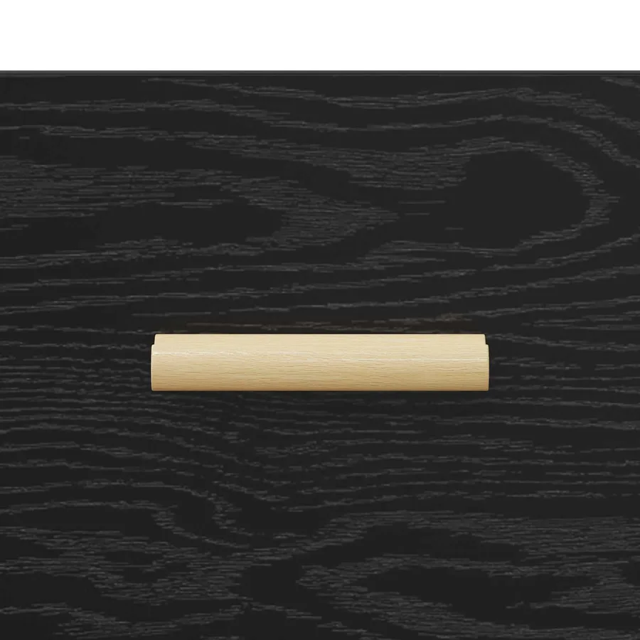 Buffet Chêne noir 34 x 34,5 x 90 cm Bois d'ingénierie - 8