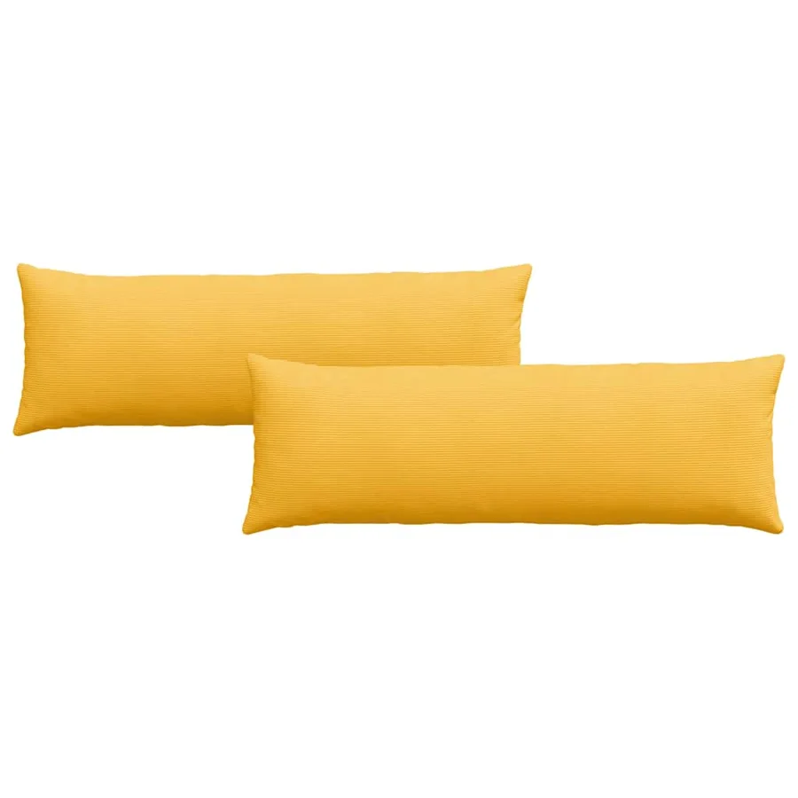 Coussins de canapé 2 pcs Jaune clair 120 x 40 cm - 2