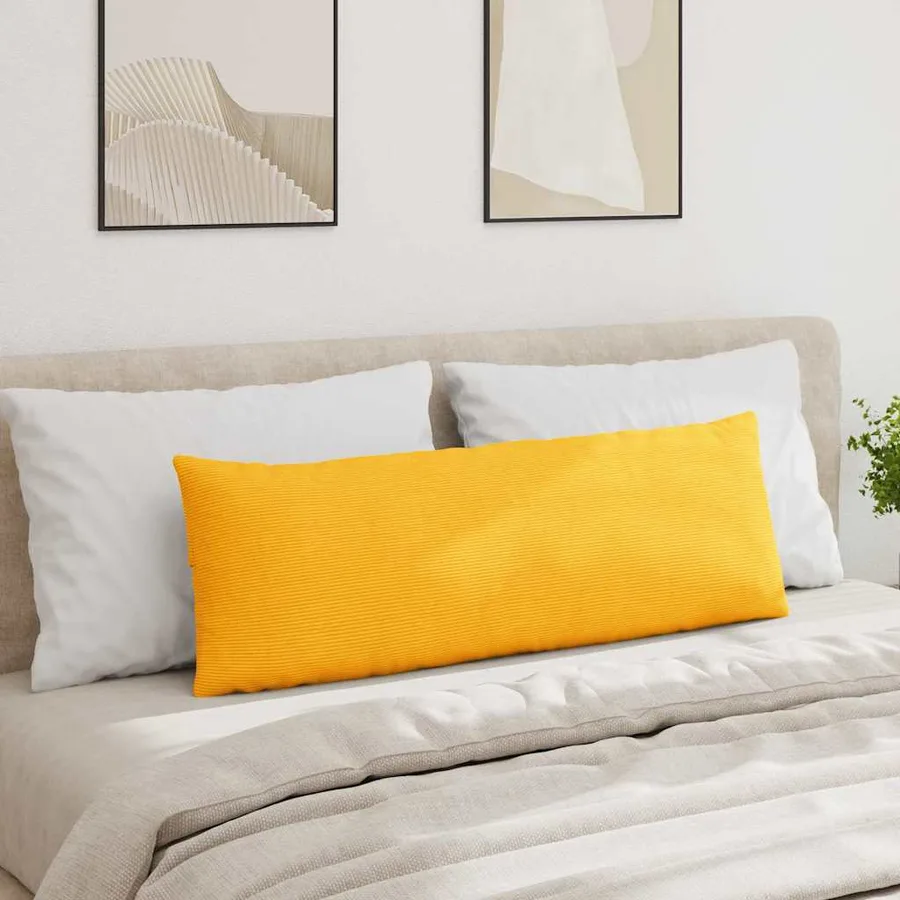 Coussins de canapé 2 pcs Jaune clair 120 x 40 cm - 4