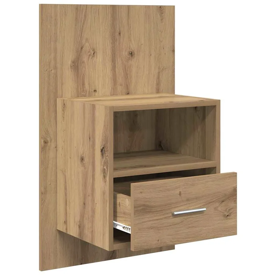 Cabinet de chevet 2 pc Chêne artisanal 50 x 32.5 x 80cm - 5