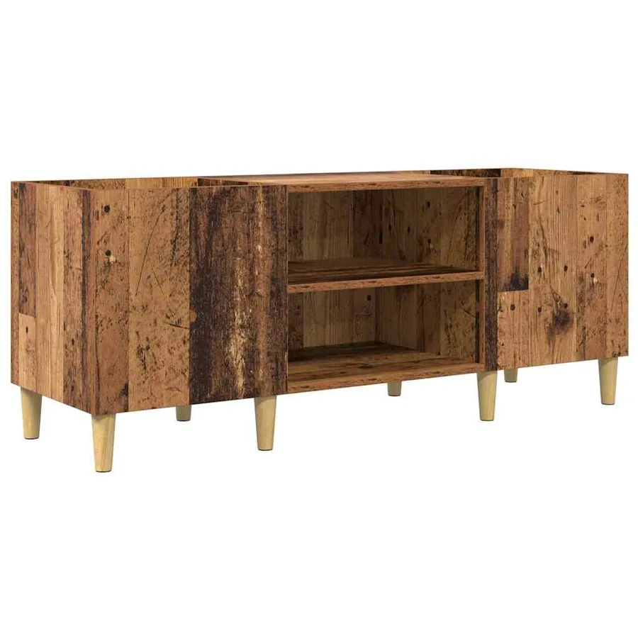 Meuble à vinyles Bois Ancien 121 x 38 x 48 cm Bois d'ingénierie - 2