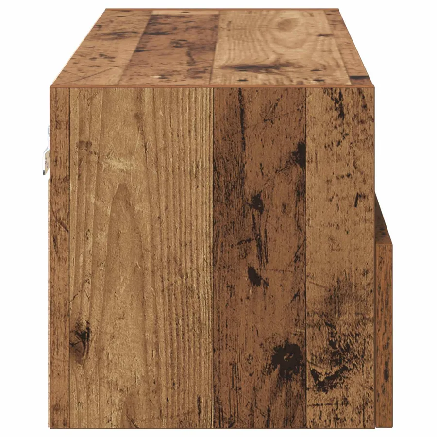 Meuble TV mural Bois Ancien 80 x 30 x 30 cm Bois d'ingénierie - 7