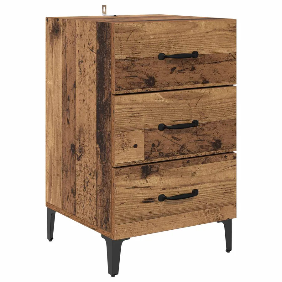 Cabinet de chevet Bois ancien 40 x 40,5 x 66 cm - 2