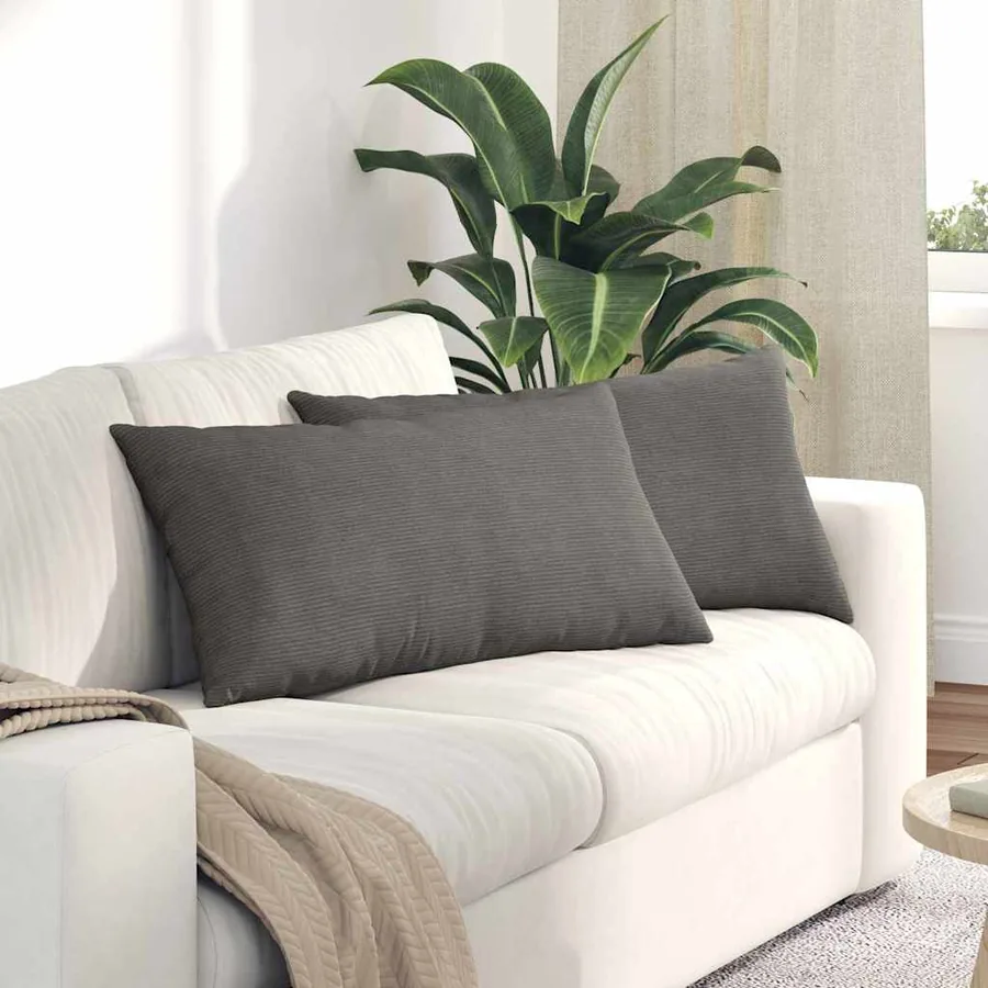 Coussins de canapé 2 pcs Gris clair 80 x 40 cm