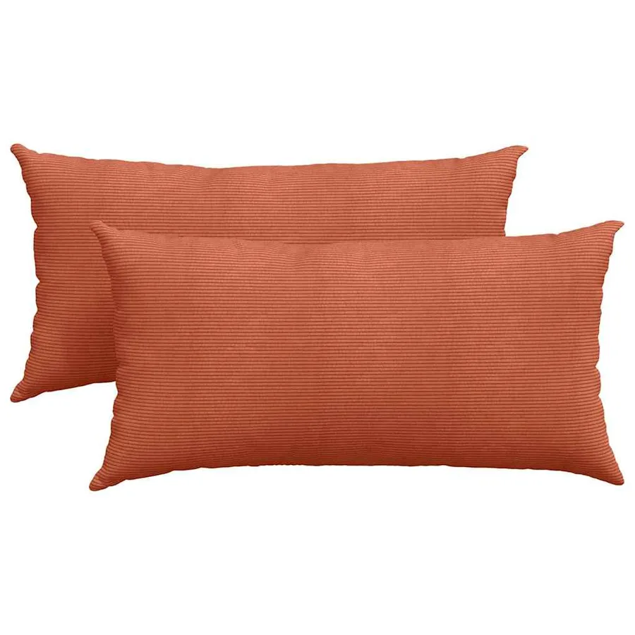 Coussins de canapé 2 pcs Rouge orange 80 x 40 cm - 2