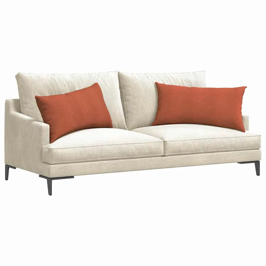 Coussins de canapé 2 pcs Rouge orange 80 x 40 cm - 3