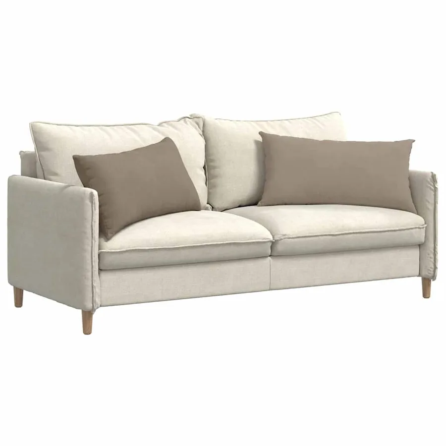 Coussins de canapé 2 pcs Taupe 80 x 40 cm tissu - 3