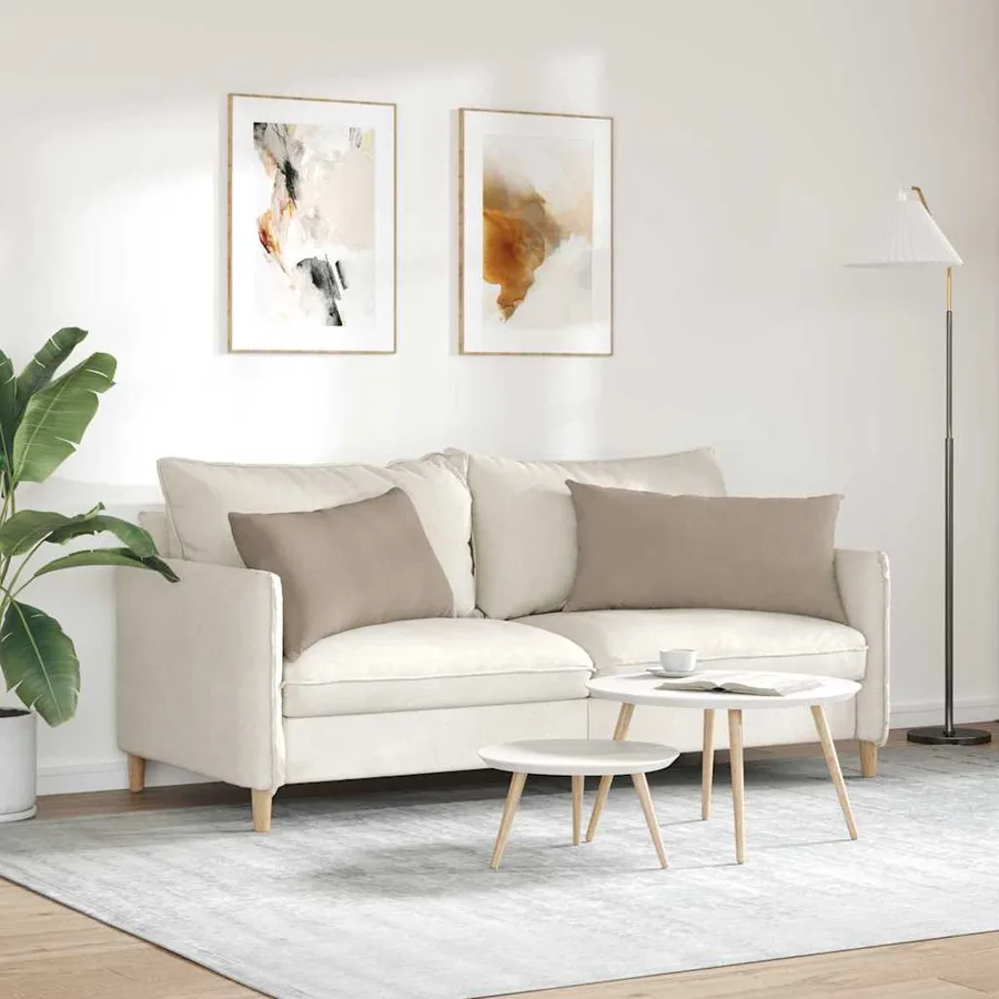 Coussins de canapé 2 pcs Taupe 80 x 40 cm tissu - 4