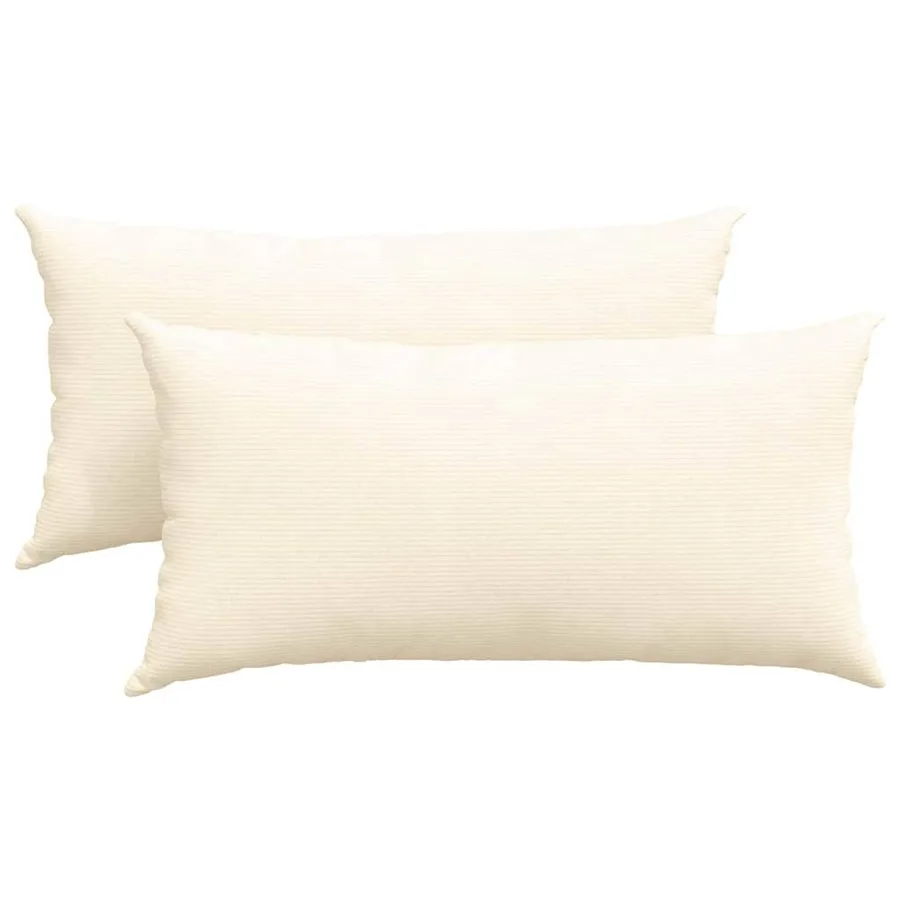 Coussins de canapé 2 pcs Crème 80 x 40 cm - 2