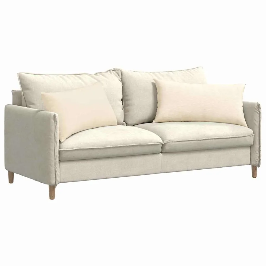 Coussins de canapé 2 pcs Crème 80 x 40 cm - 3