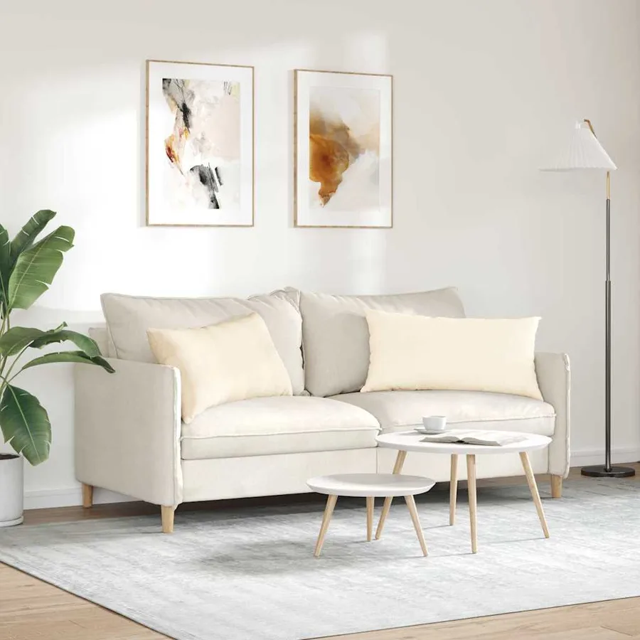 Coussins de canapé 2 pcs Crème 80 x 40 cm - 4