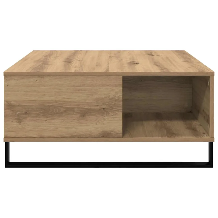 Table basse Chêne artisanal 80 x 80 x 36,5 cm Bois d'ingénierie - 6