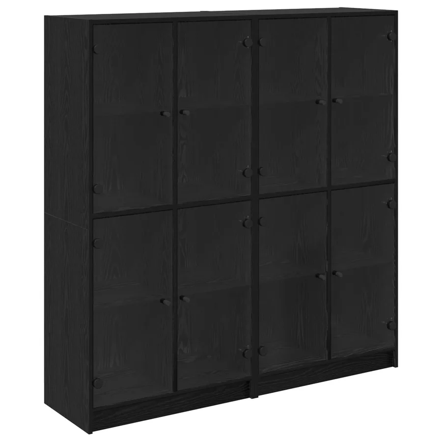 Haut Armoire 2 pcs Chêne noir 68 x 37 x 142 cm - 2