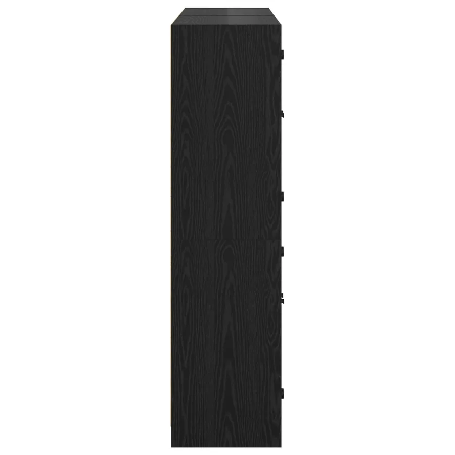 Haut Armoire 2 pcs Chêne noir 68 x 37 x 142 cm - 7