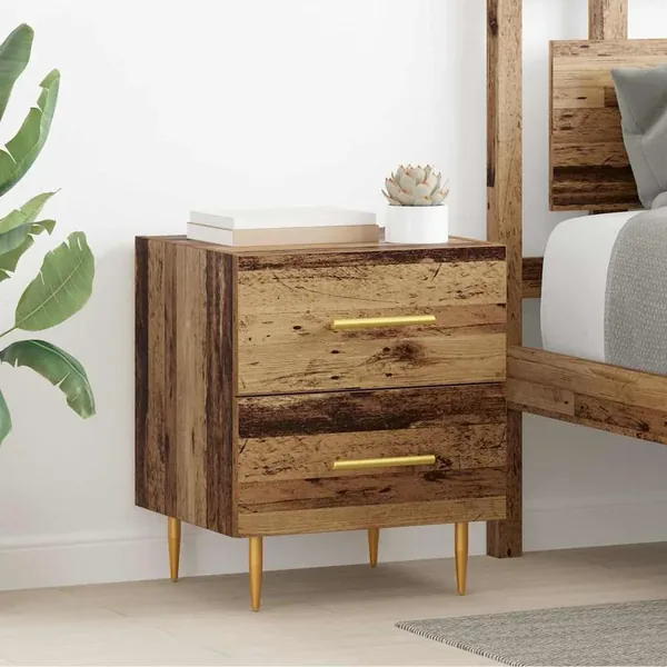 Cabinet de chevet avec tiroir Bois Ancien 40 x 35 x 47,5 cm