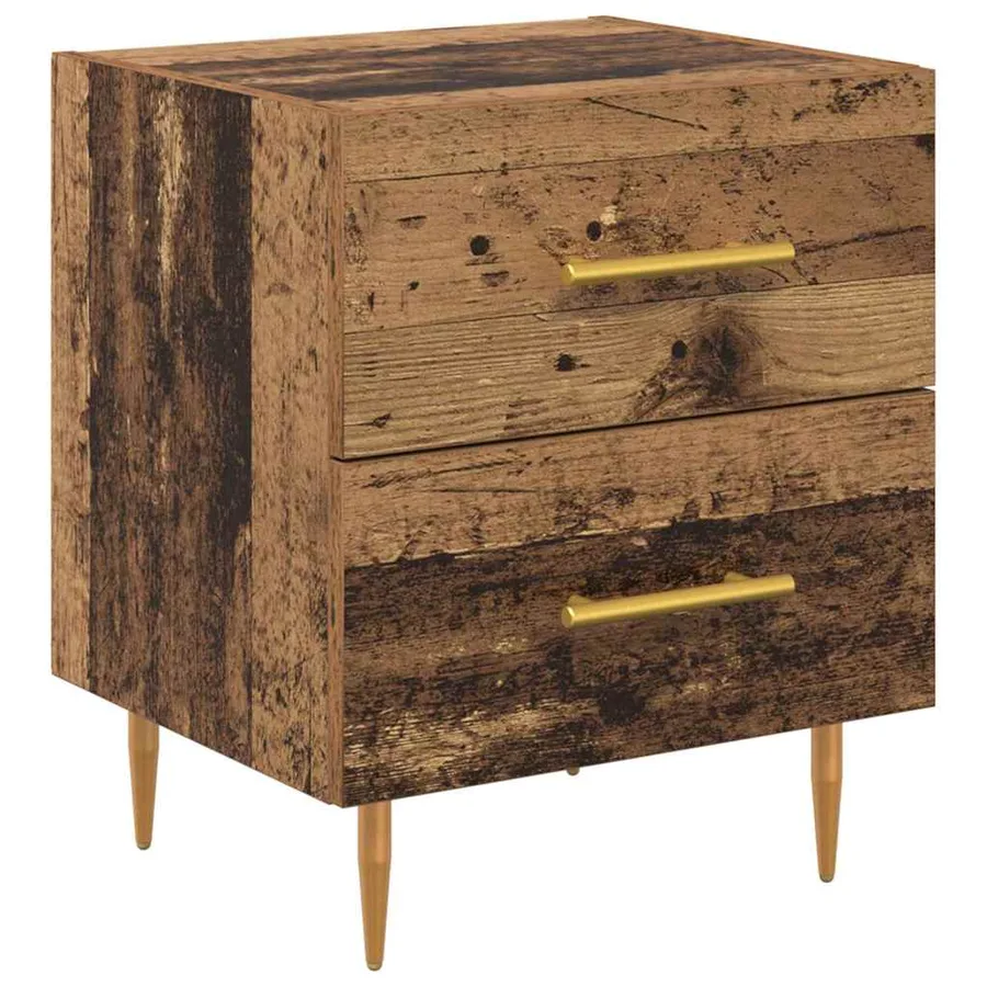Cabinet de chevet avec tiroir Bois Ancien 40 x 35 x 47,5 cm - 2
