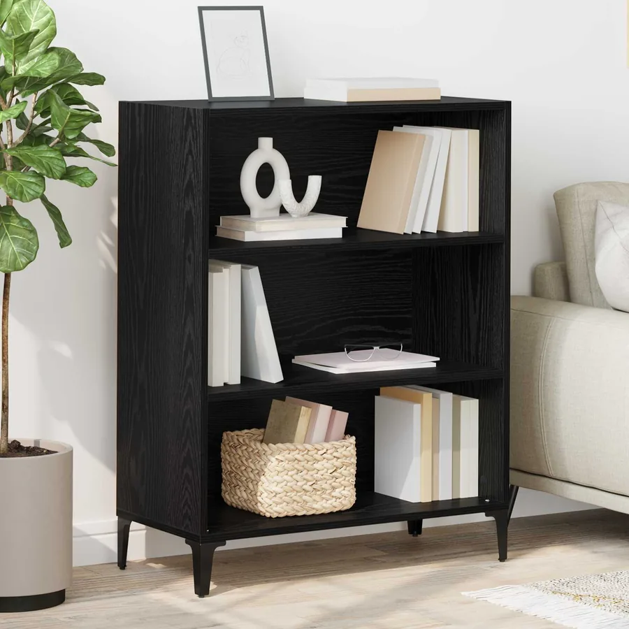 Buffet Chêne noir 69,5 x 32,5 x 90 cm Bois d'ingénierie