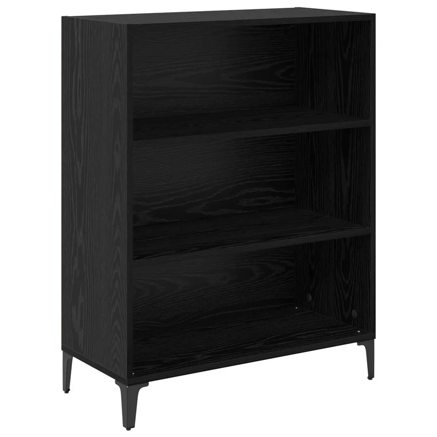 Buffet Chêne noir 69,5 x 32,5 x 90 cm Bois d'ingénierie - 2
