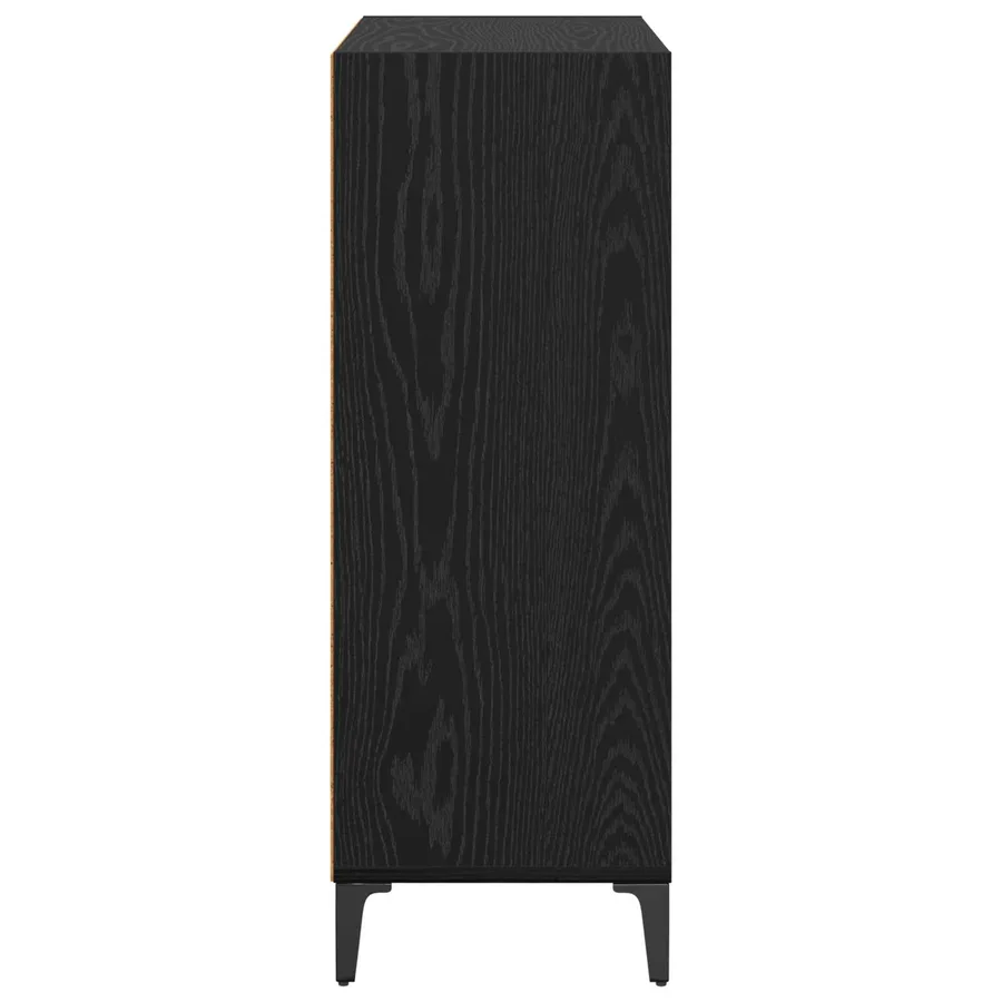 Buffet Chêne noir 69,5 x 32,5 x 90 cm Bois d'ingénierie - 6