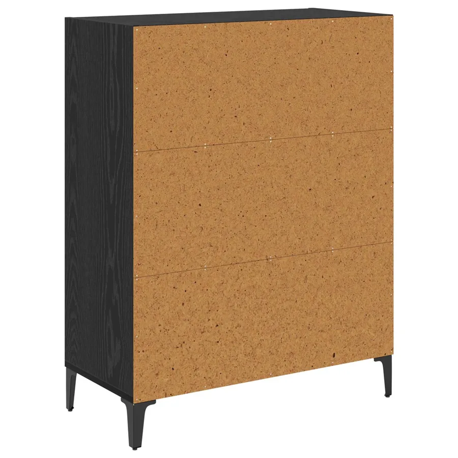 Buffet Chêne noir 69,5 x 32,5 x 90 cm Bois d'ingénierie - 7
