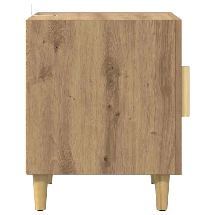 Cabinet de chevet Chêne artisanal 40 x 40 x 50 cm - 7