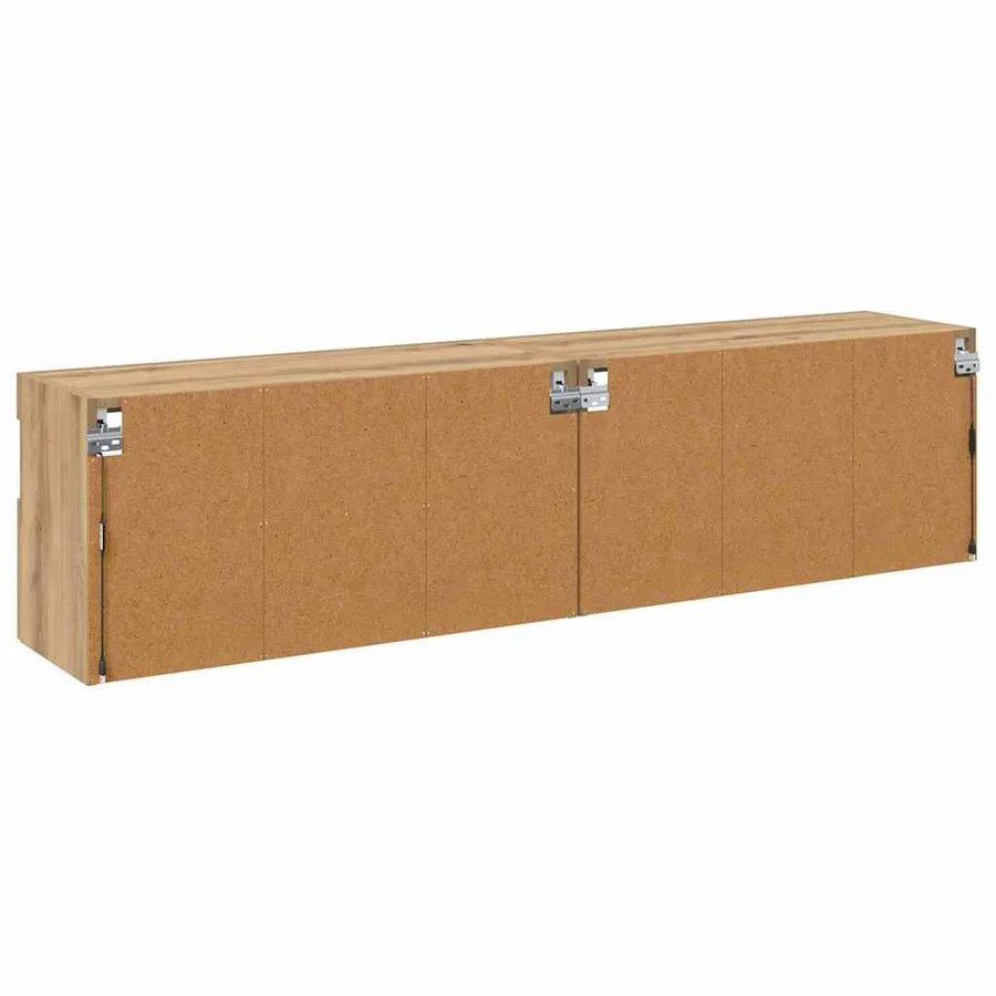 Meubles TV muraux 2 pcs Chêne artisanal Bois d'ingénierie - 8