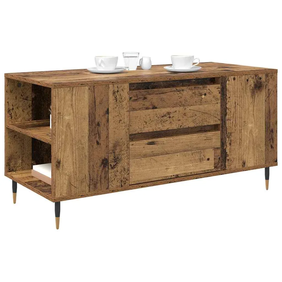 Table basse Bois Ancien 102 x 44,5 x 50 cm Bois d'ingénierie - 3