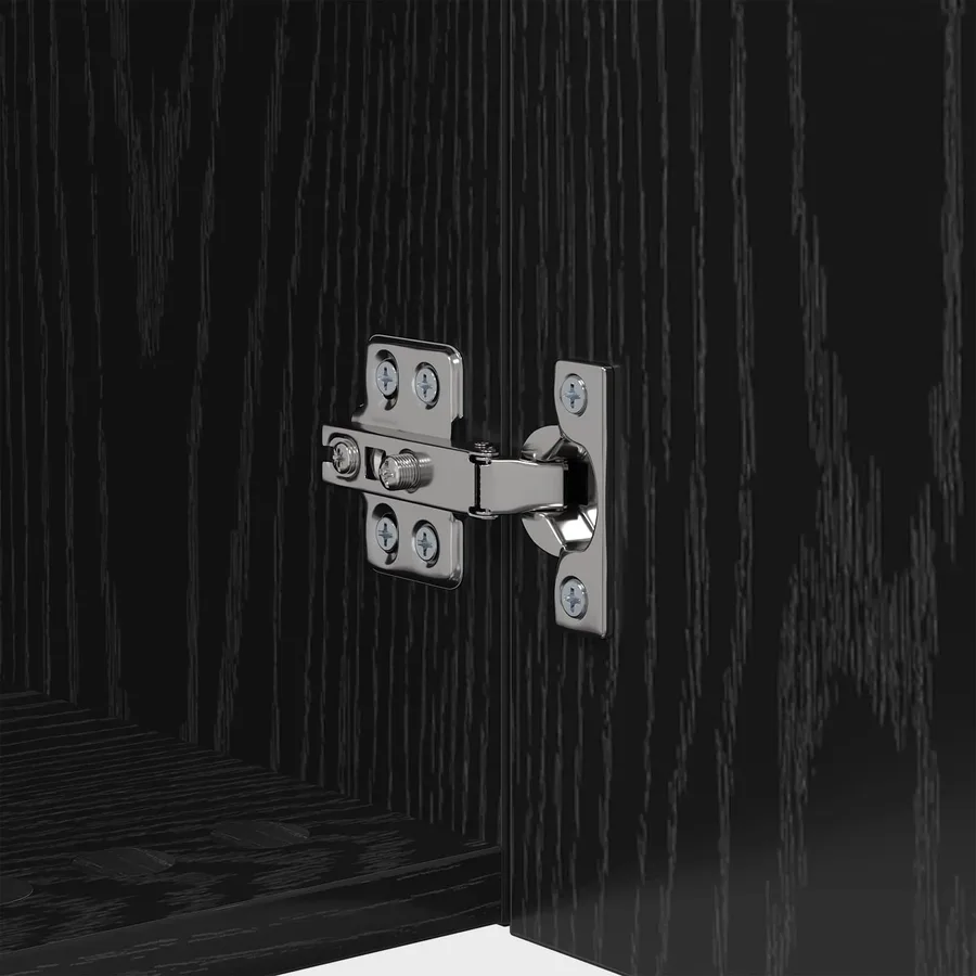Meuble TV mural Chêne noir 40,5x30x40cm Bois d'ingénierie - 8