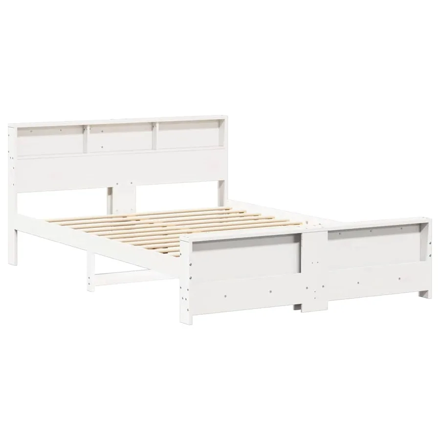 Cadre de lit Blanc 150 x 200 cm Bois d'ingénierie - 4