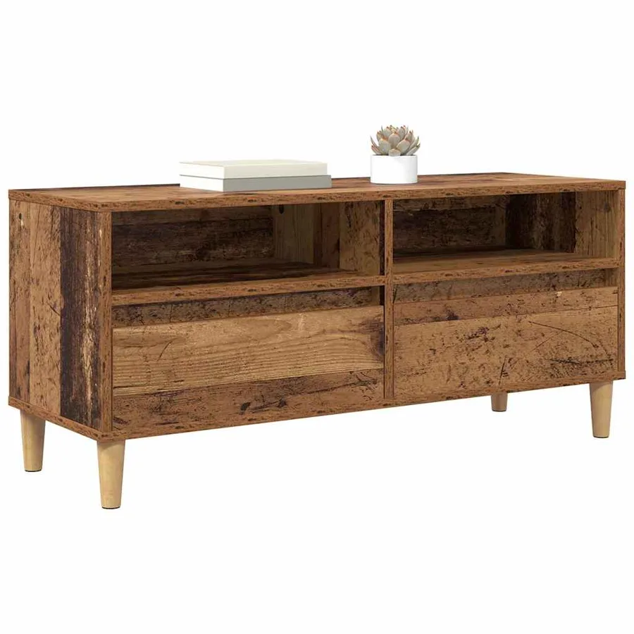 Meuble TV Bois Ancien 100 x 34,5 x 44,5 cm Bois d'ingénierie - 3