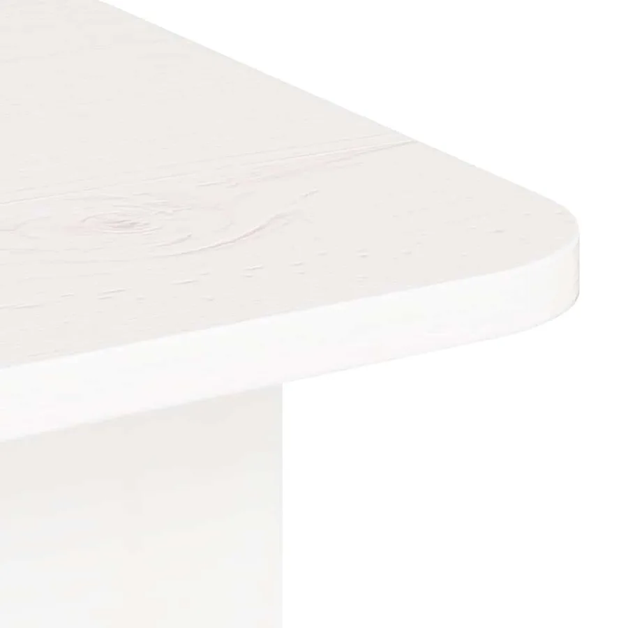 Table basse Blanc 80 x 39,5 x 33,5 cm Bois massif en pin - 10