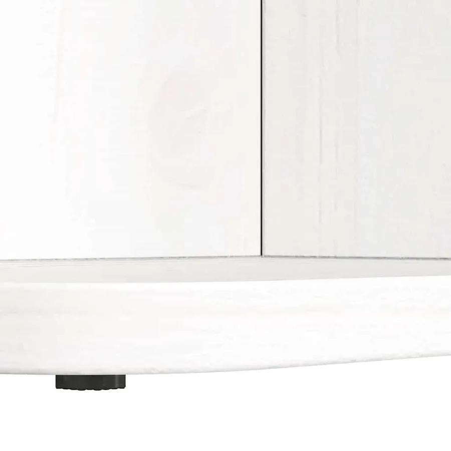 Table basse Blanc 80 x 39,5 x 33,5 cm Bois massif en pin - 11