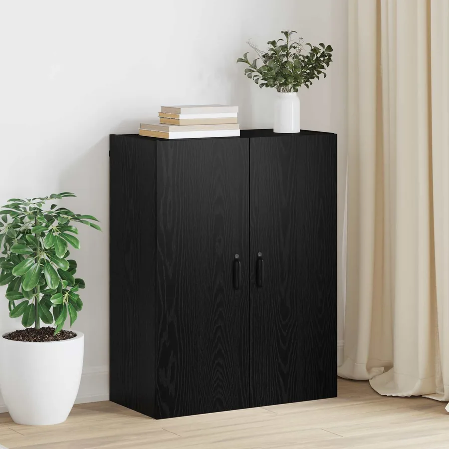 Meuble mural Chêne noir 69,5 x 34 x 90 cm Bois d'ingénierie