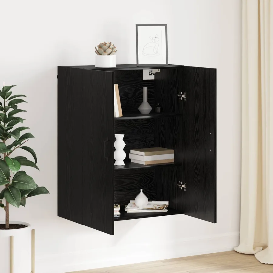 Meuble mural Chêne noir 69,5 x 34 x 90 cm Bois d'ingénierie - 4