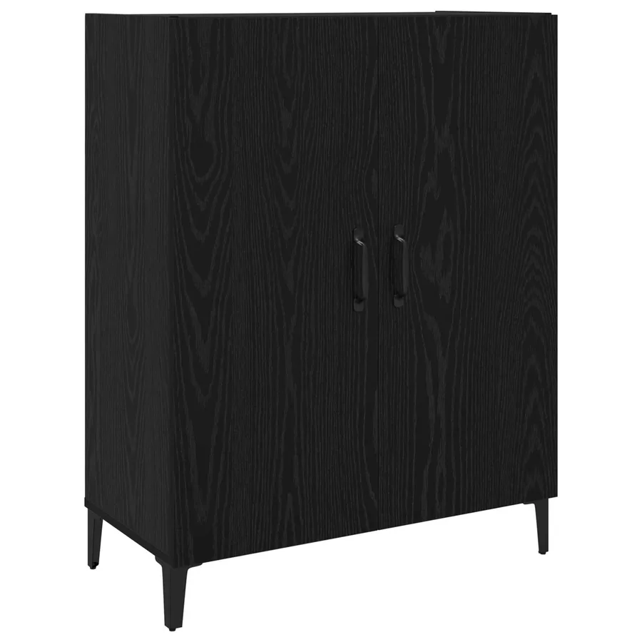 Haut Armoire 2 pcs Chêne noir Bois d'ingénierie - 7