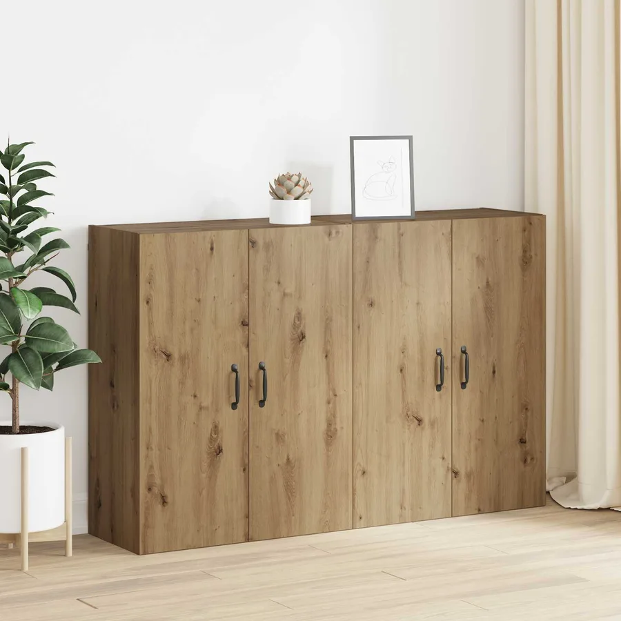 Armoire Murale 2 pcs Chêne artisanal 69,5 x 34 x 90 cm - 4