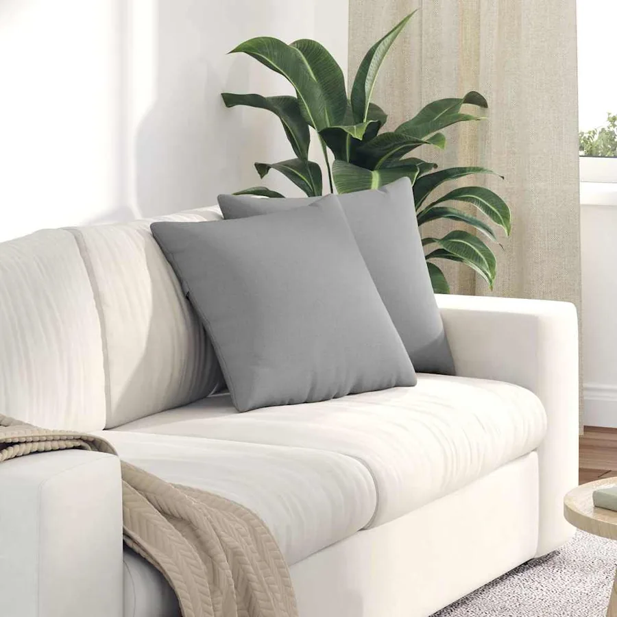 Coussins de canapé 2 pcs Gris nuage 45 x 45 cm tissu