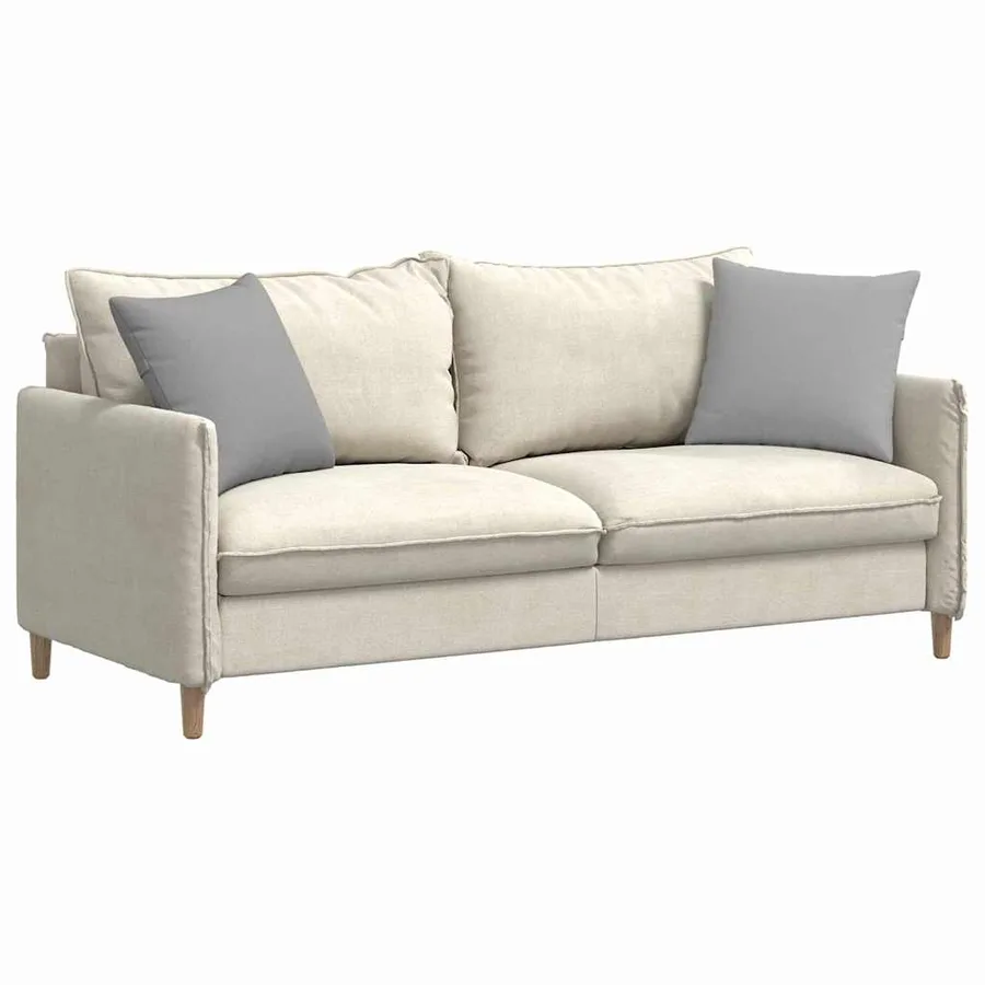 Coussins de canapé 2 pcs Gris nuage 45 x 45 cm tissu - 3