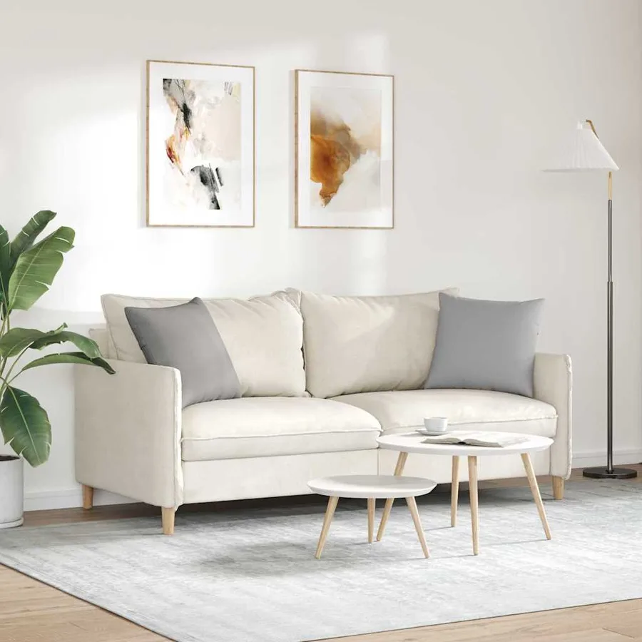 Coussins de canapé 2 pcs Gris nuage 45 x 45 cm tissu - 4