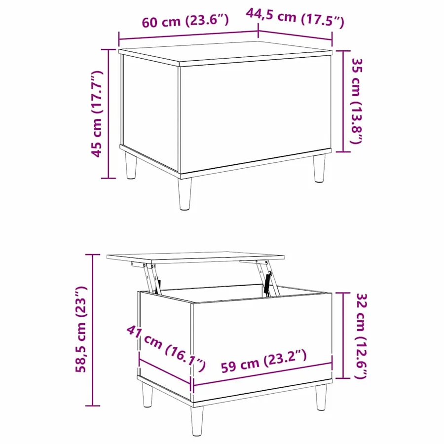 Cabinet de chevet Chêne artisanal 60 x 44,5 x 45 cm - 13