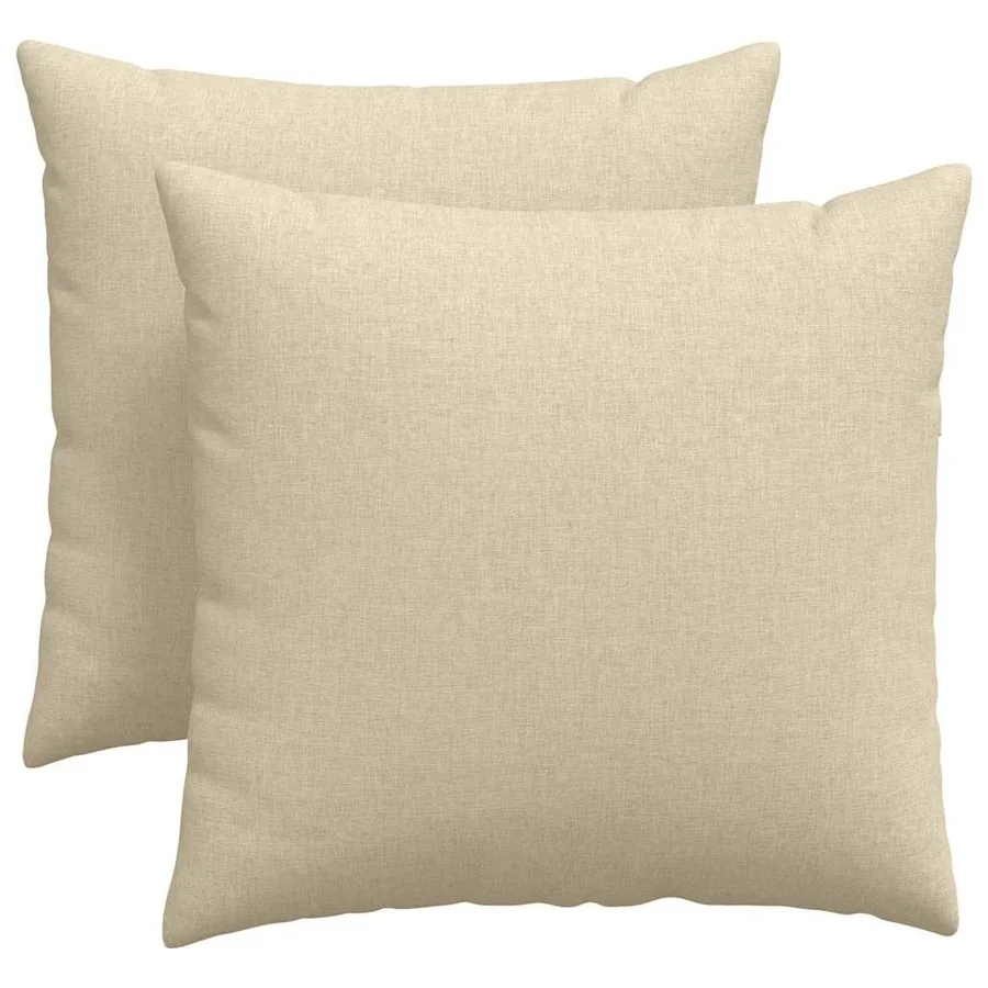 Coussins de canapé 2 pcs Crème 45 x 45 cm tissu - 2