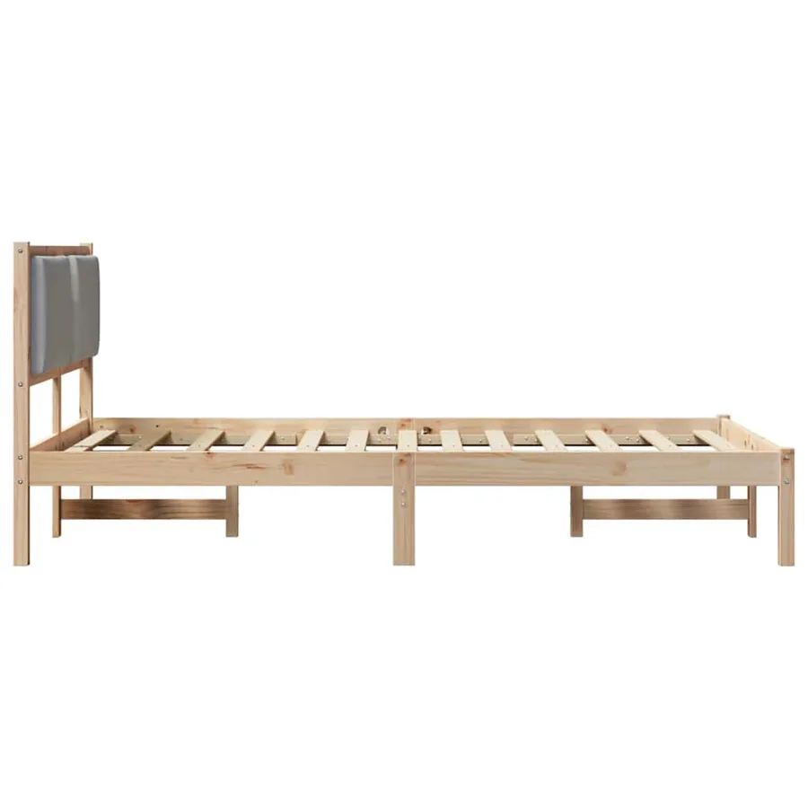 Cadre de lit Gris clair 120 x 200 cm Pin massif - 6