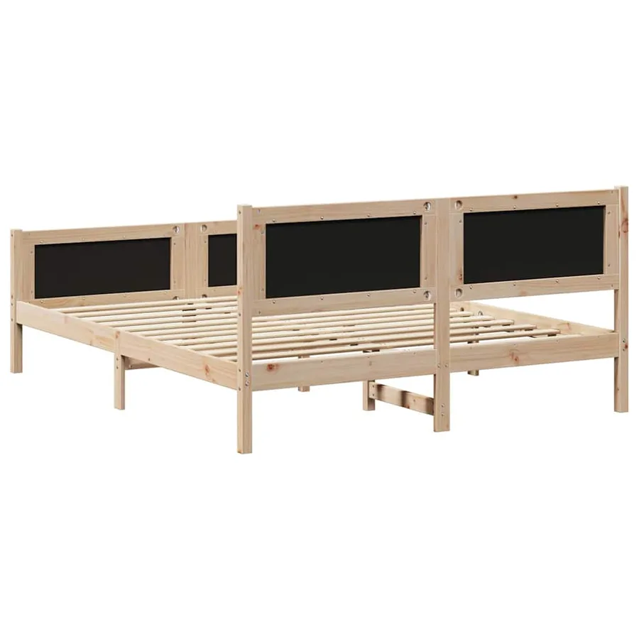 Cadre de lit avec tête de lit Marron et gris clair 150 x 200 cm - 7