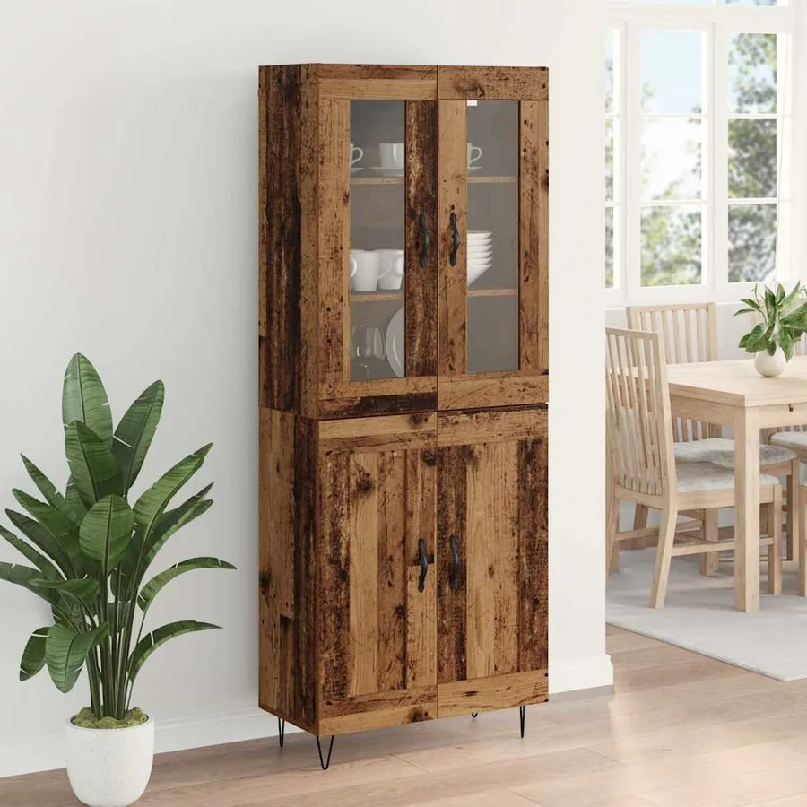 Haut Armoire Bois Ancien 69,5 x 34 x 90 cm Bois d'ingénierie - 4