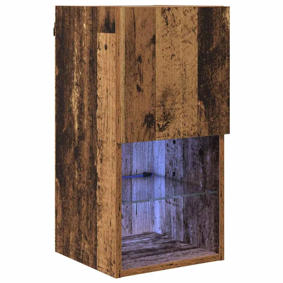 Meuble TV mural Bois ancien 30,5 x 30 x 60 cm Bois d'ingénierie - 2