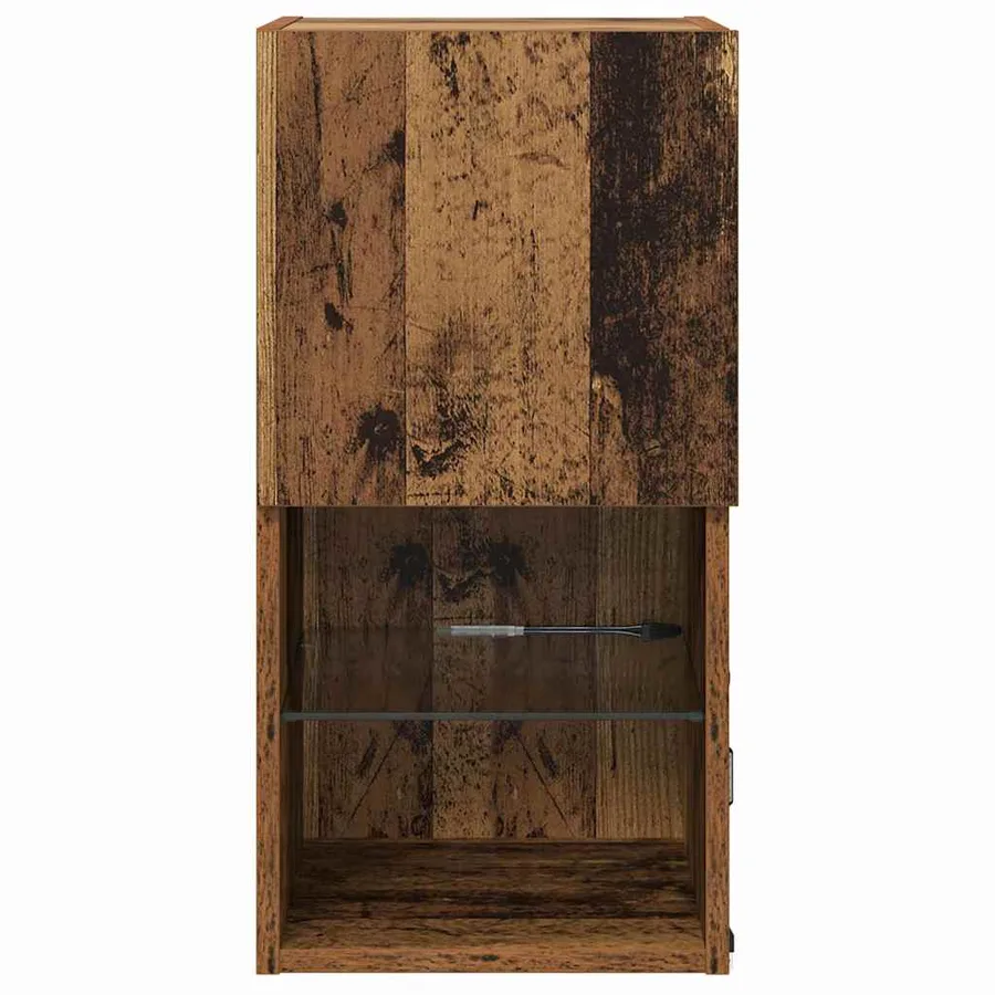 Meuble TV mural Bois ancien 30,5 x 30 x 60 cm Bois d'ingénierie - 9